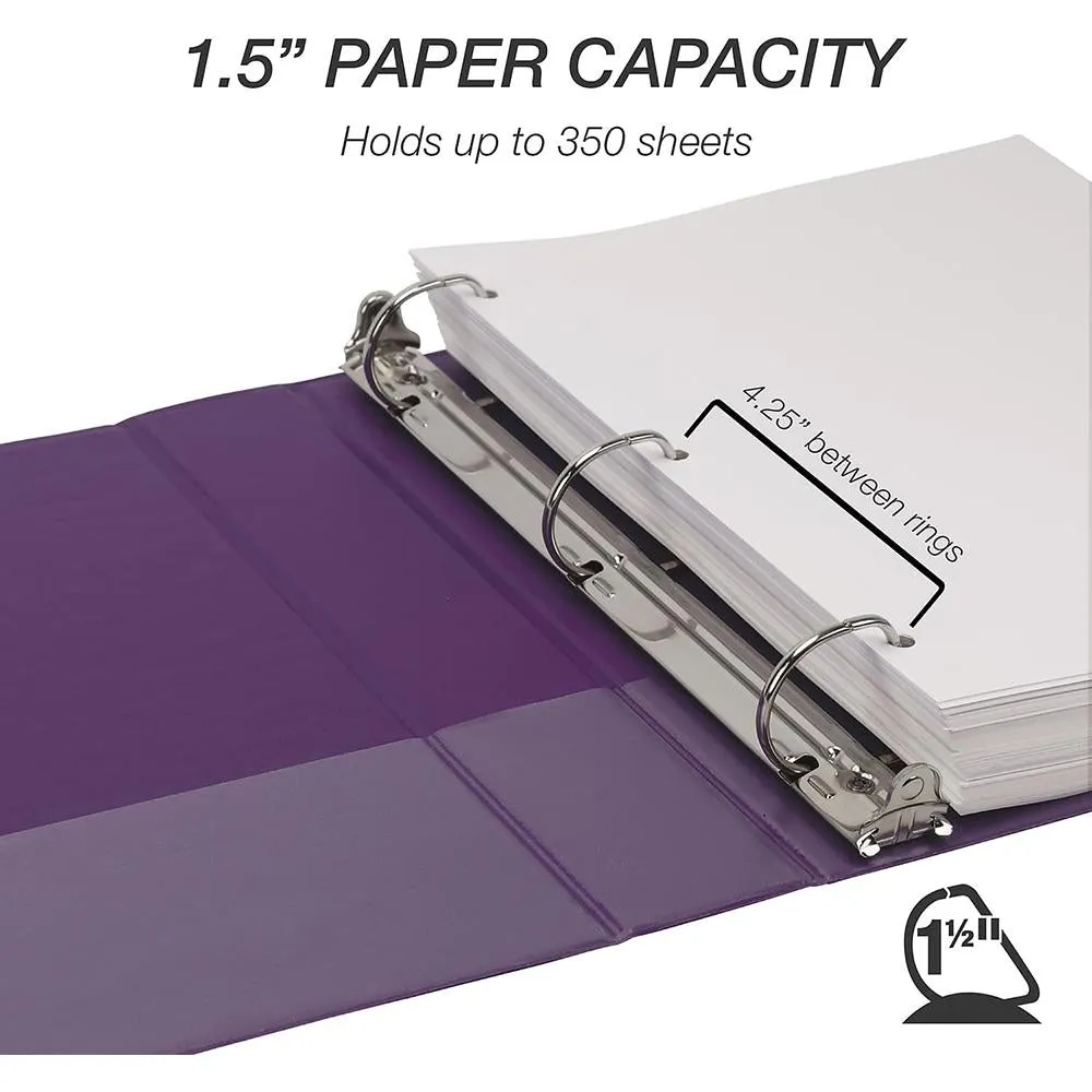 Samsill Durable 5 1.5" Binder 4pk Asst