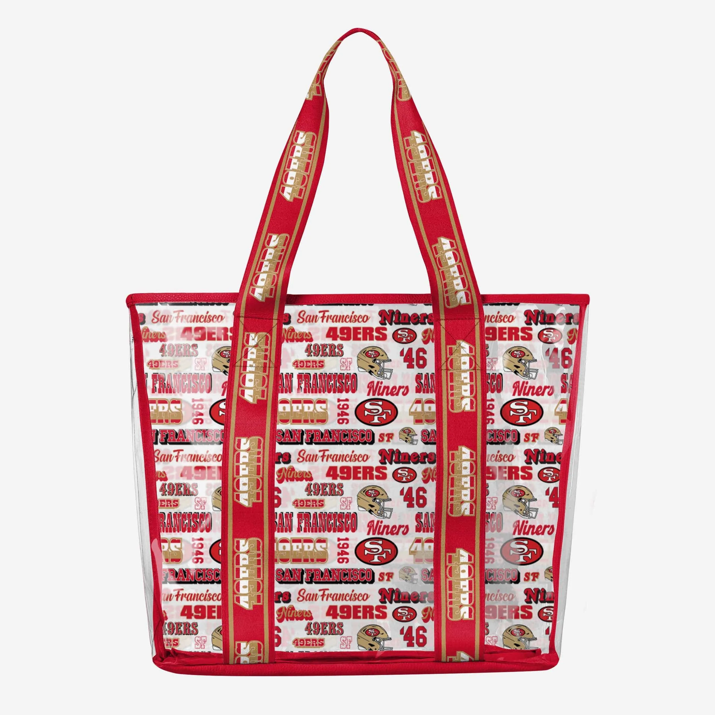 San Francisco 49ers Repeat Retro Print Clear Tote Bag