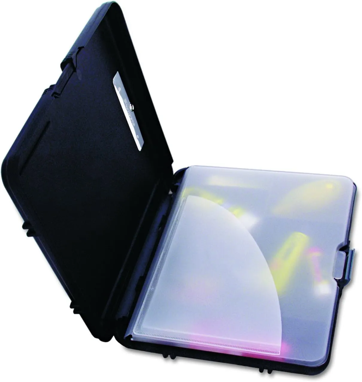 Saunders WorkMate II 00552 Plastic Storage Clipboard - Black, Letter Size Plastic Form Holder, 9 x 12 Inches, with Low Profile Clip
