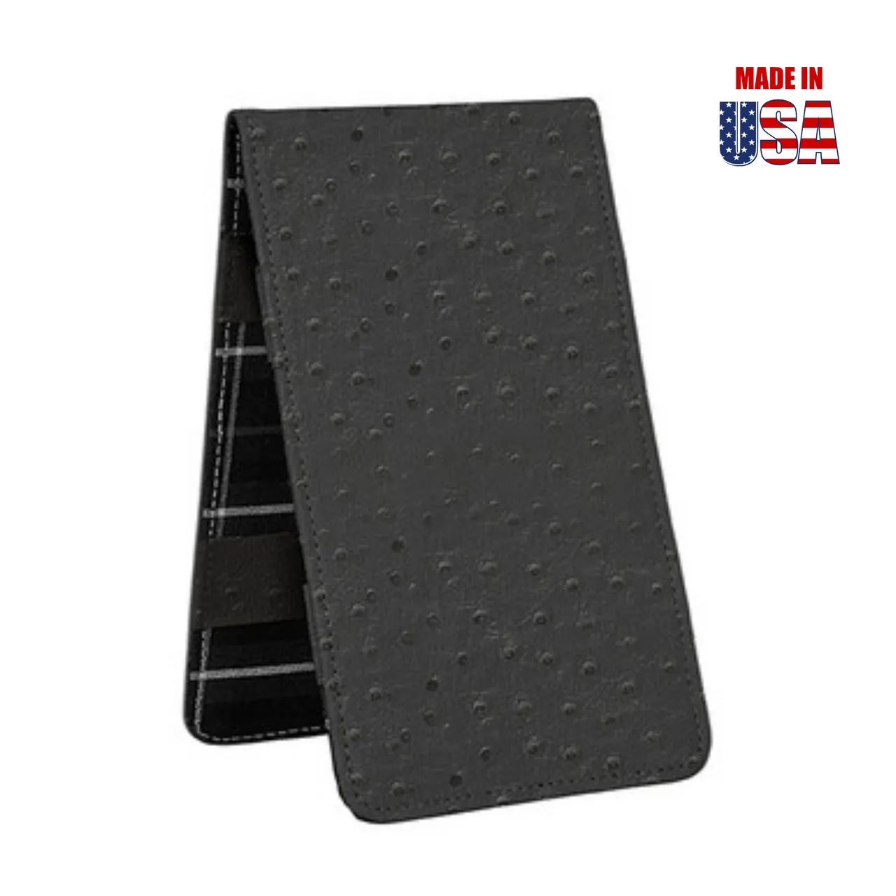 Scorecard and Yardage Book Holder, Ostrich Print