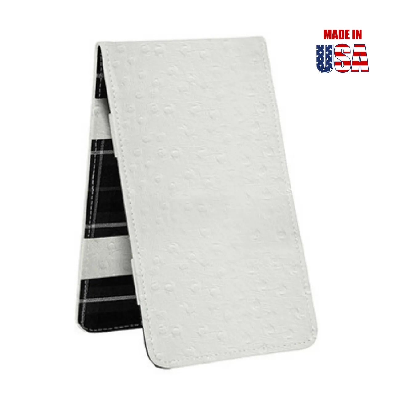 Scorecard and Yardage Book Holder, Ostrich Print