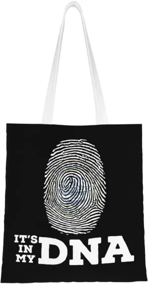 Seal of Palau It's in My DNA Tote Bag for Women Canvas Shopping Bags Reusable Large Capacity Casual Shoulder Handbags Grocery Bags