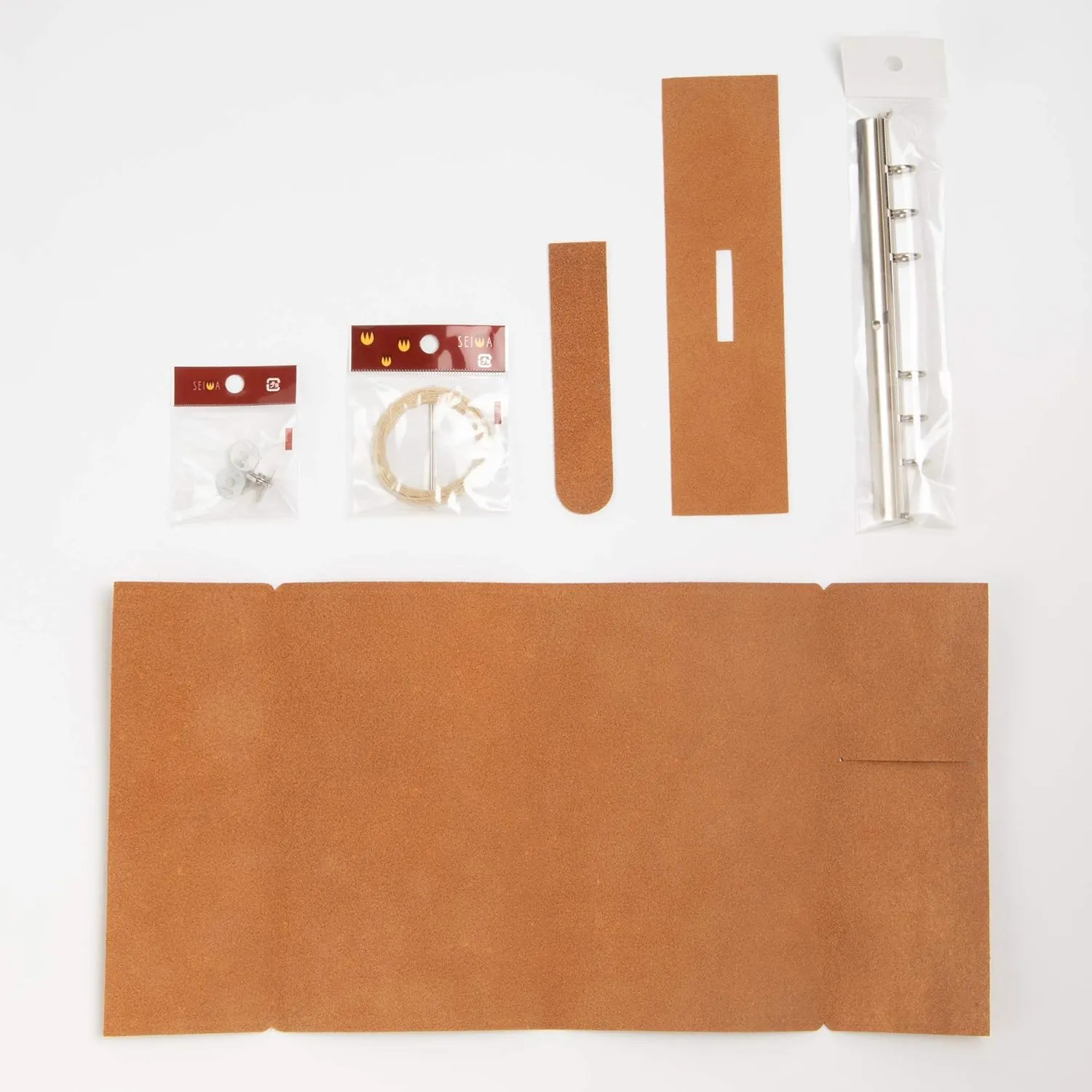 Seiwa makeU SWA31924 System Notebook, Leather Kit, Width 4.3 x Height 7.5 x Length 1.6 inches (11 x 19 x 4 cm), Camel, Instructions Included (English Language Not Guaranteed)