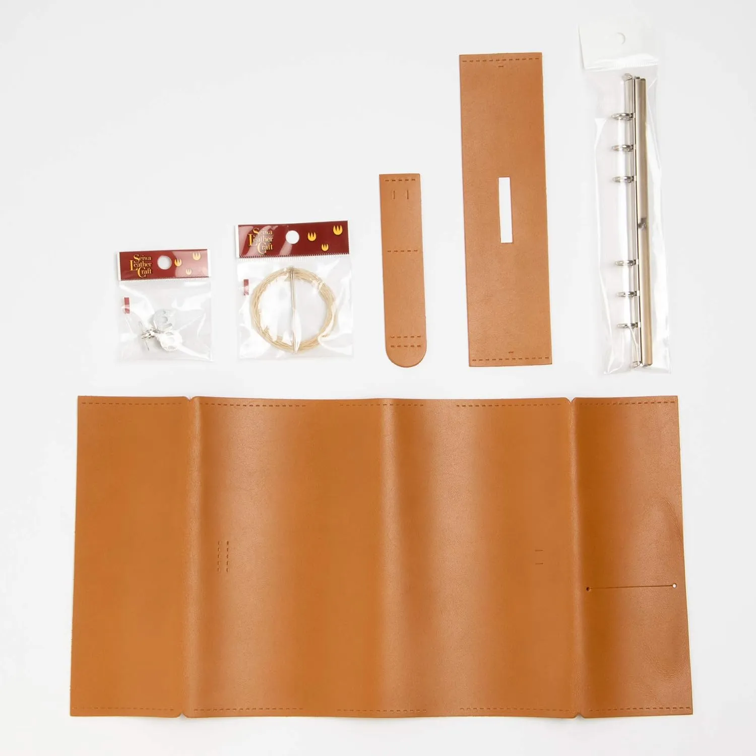Seiwa makeU SWA31924 System Notebook, Leather Kit, Width 4.3 x Height 7.5 x Length 1.6 inches (11 x 19 x 4 cm), Camel, Instructions Included (English Language Not Guaranteed)