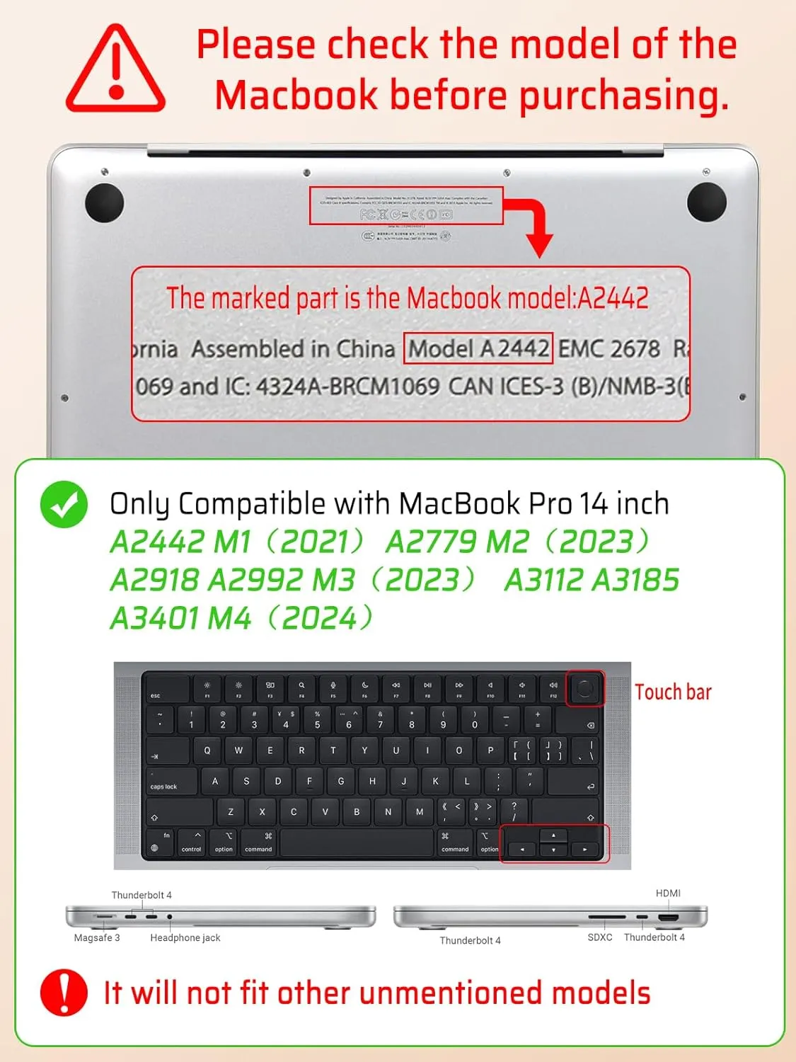 Seorsok Compatible for MacBook Pro 14 inch Case 2024-2021 M4 M3 Pro/Max A3112 A3185 A3401 A2918 A2992 M2 A2779 M1 A2442,Elegant Leather Plastic Hard Shell Case with Keyboard Cover,Khaki Woven