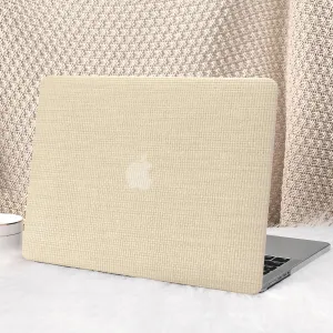 Seorsok Compatible for MacBook Pro 14 inch Case 2024-2021 M4 M3 Pro/Max A3112 A3185 A3401 A2918 A2992 M2 A2779 M1 A2442,Elegant Leather Plastic Hard Shell Case with Keyboard Cover,Khaki Woven