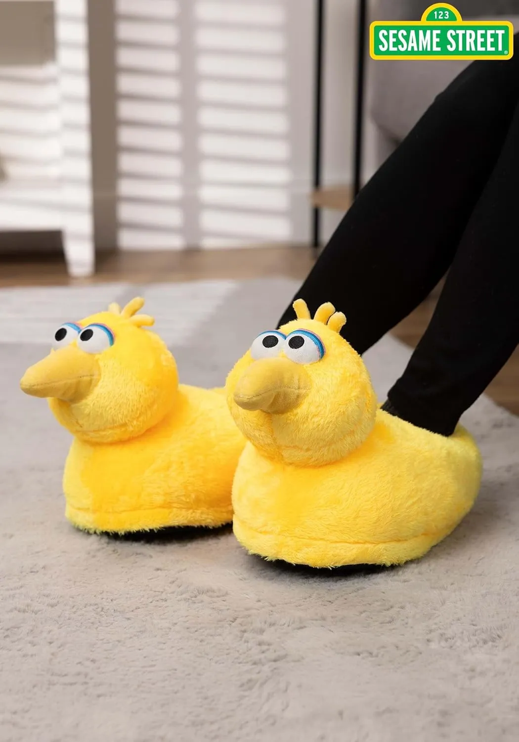 Sesame Street Big Bird Plush Slippers for Adults
