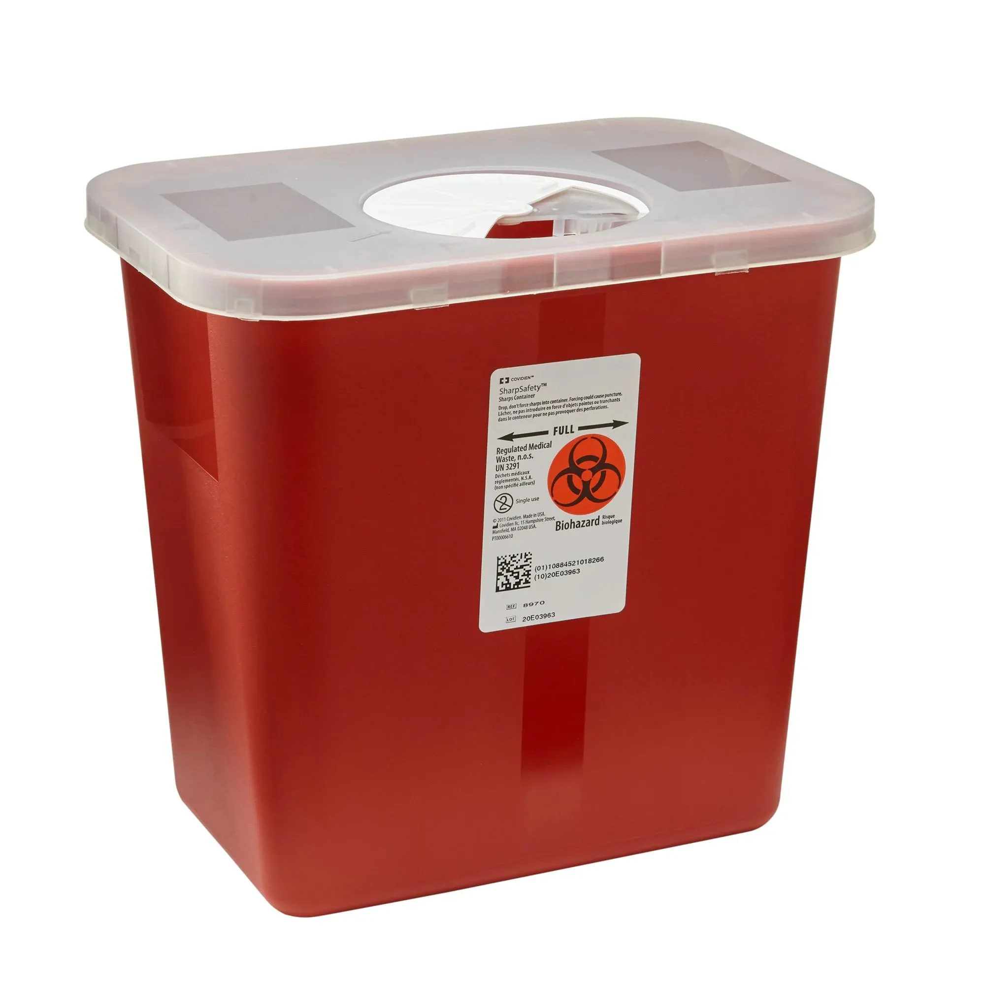 Sharpsafety Sharps Container 2 Gal. Vertical Entry