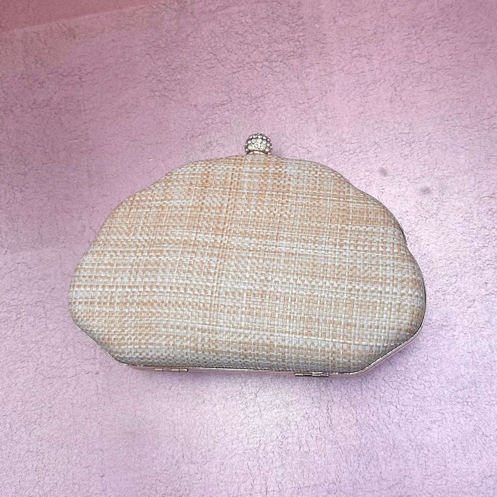 Shell Embroidered Clutch Purse
