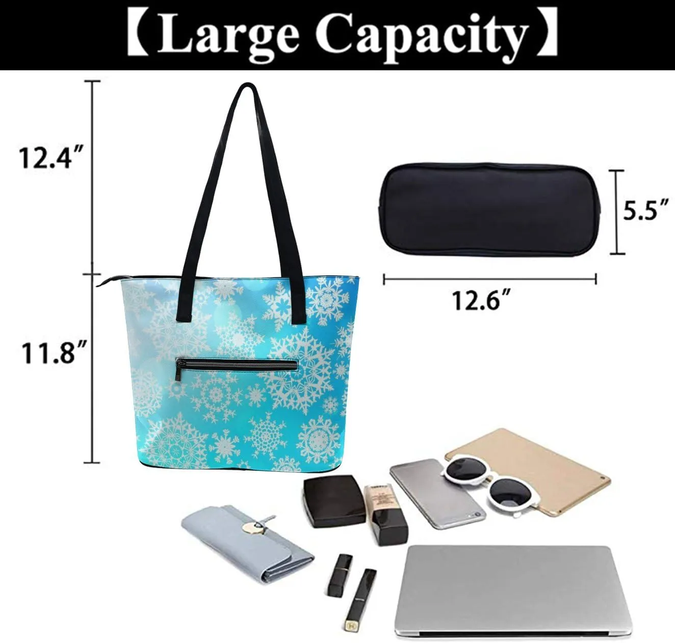 Shoulder Bag Beach PU Leather Shoulder Bag with Large Capacity Women Clutch Bag for Christmas