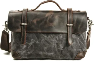 Shoulder Bags Bag Horizontal Shoulder Slung Portable Leisure Locomotive Bag Business Briefcase Canvas Leather