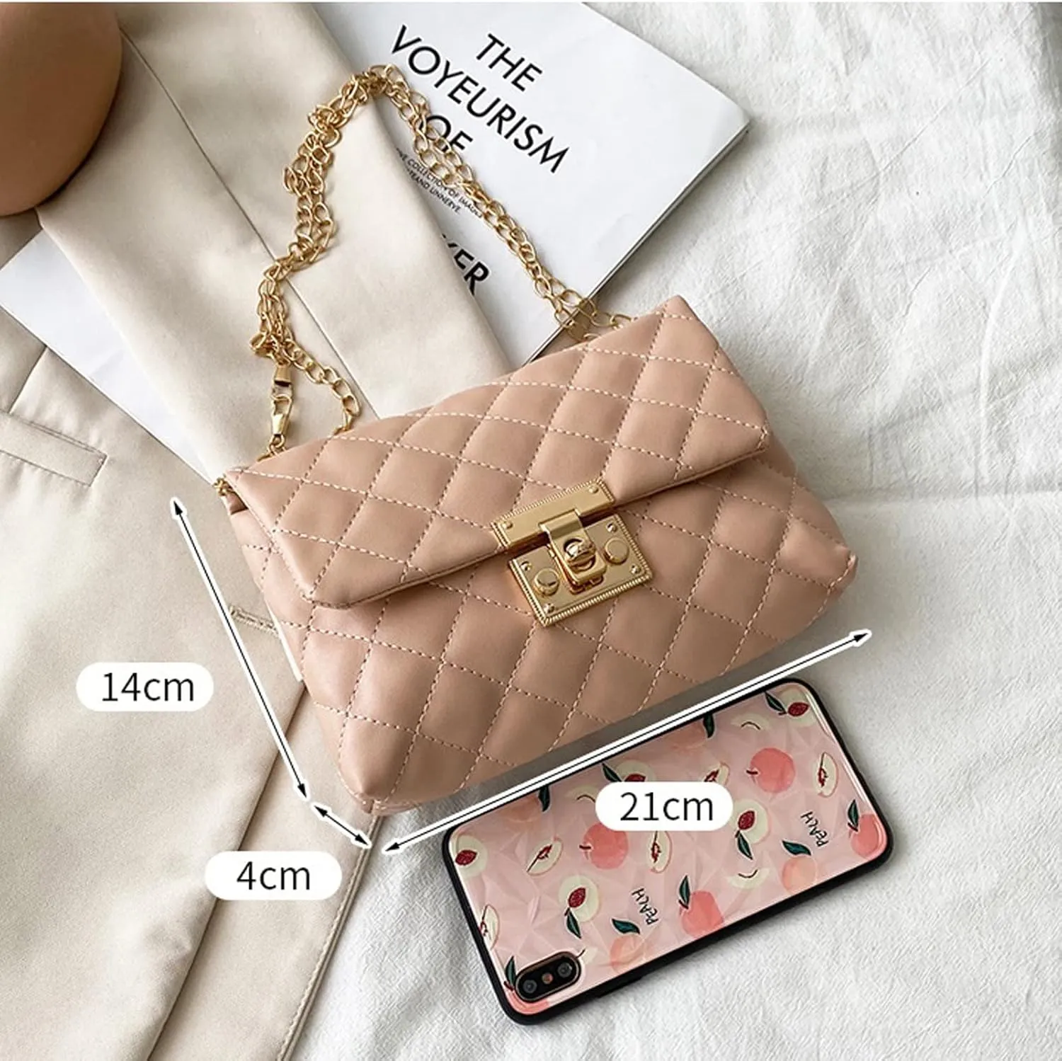 Shoulder Bags Embroidery Thread Small PU Leather Crossbody Bags for Women Trend Hand Bag Female Causal Branded Shoulder Handbags New(White)
