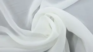 Silk Georgette White