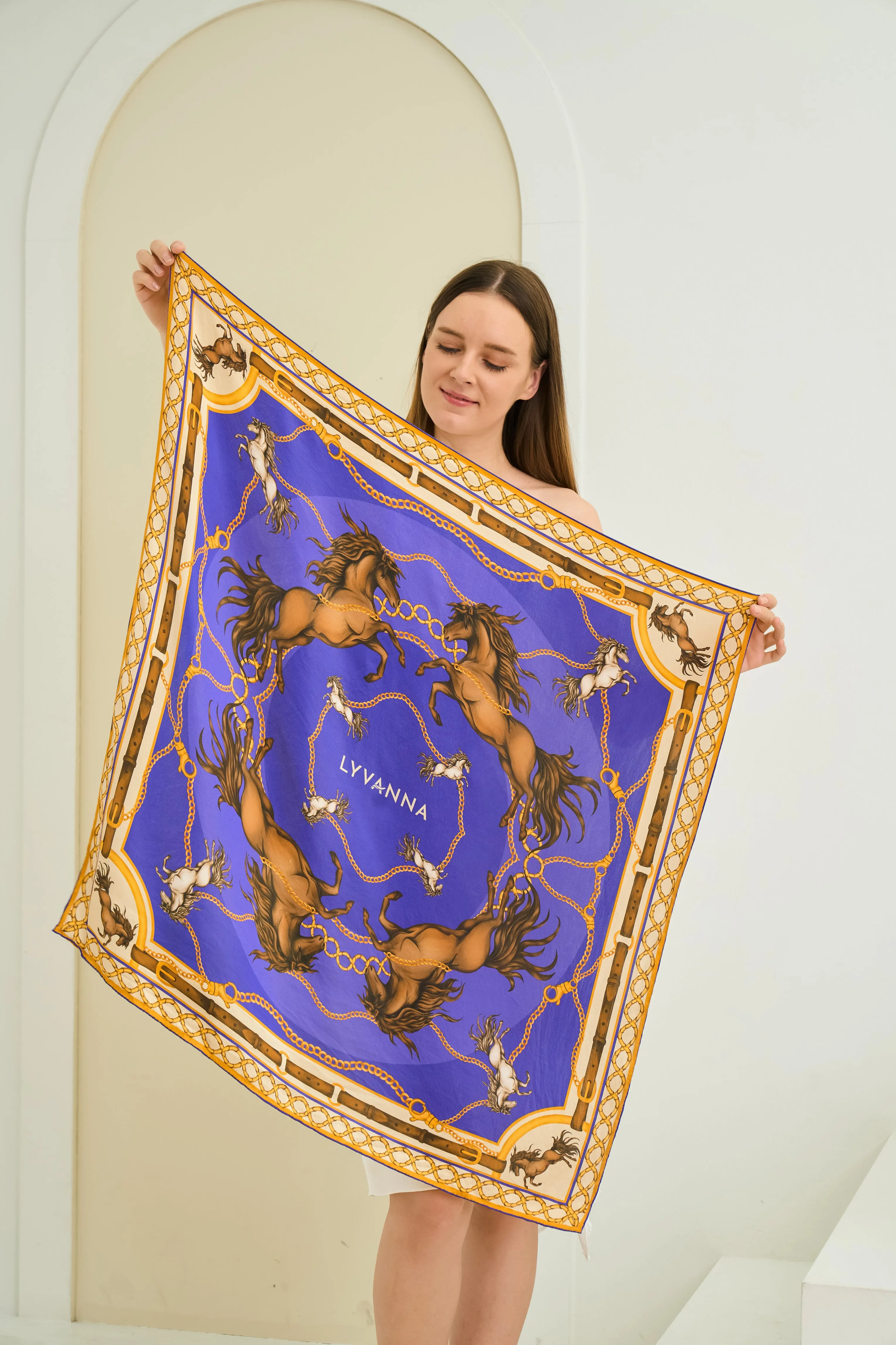 Silk Scarf - Royal Polo