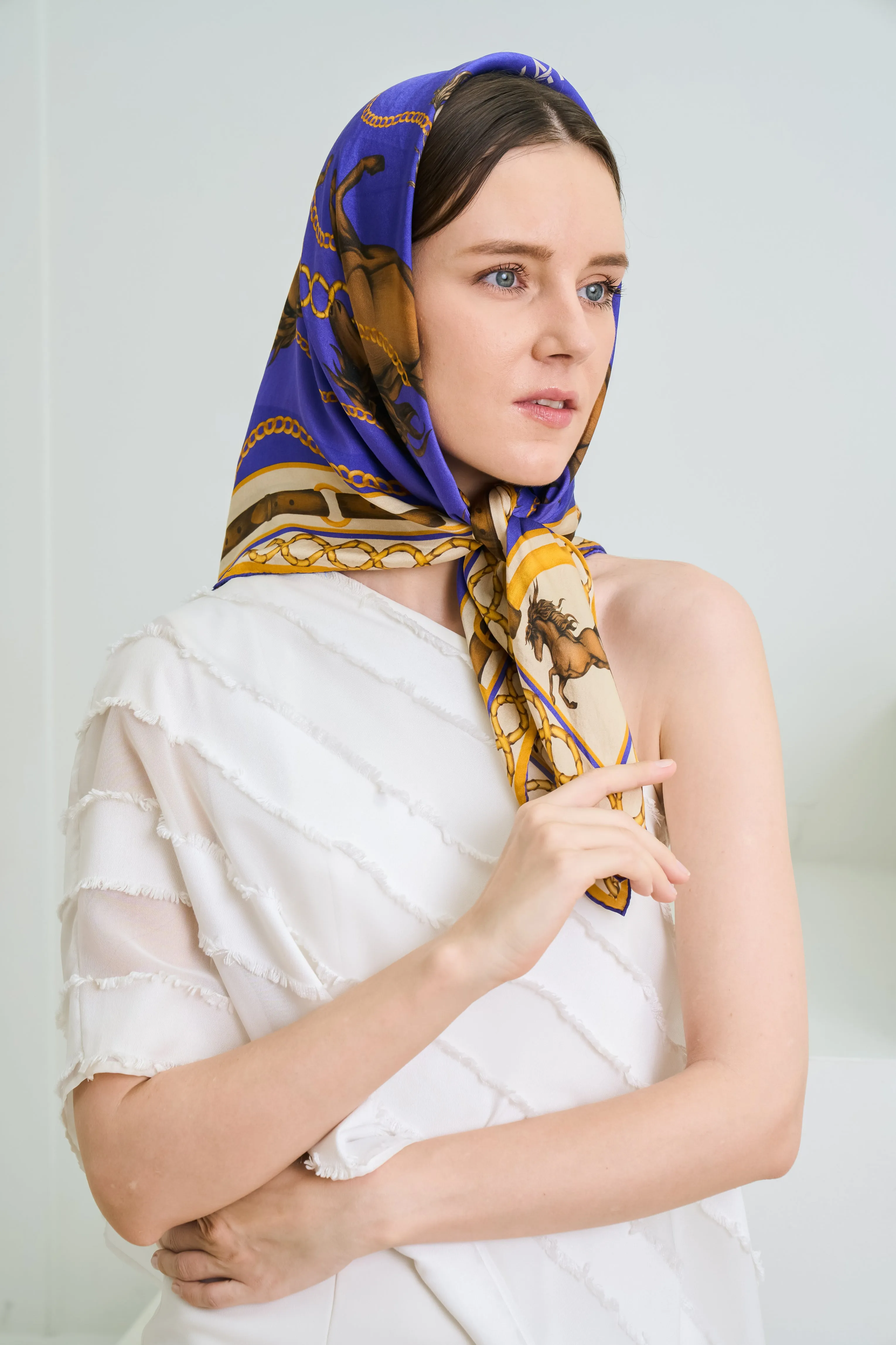 Silk Scarf - Royal Polo