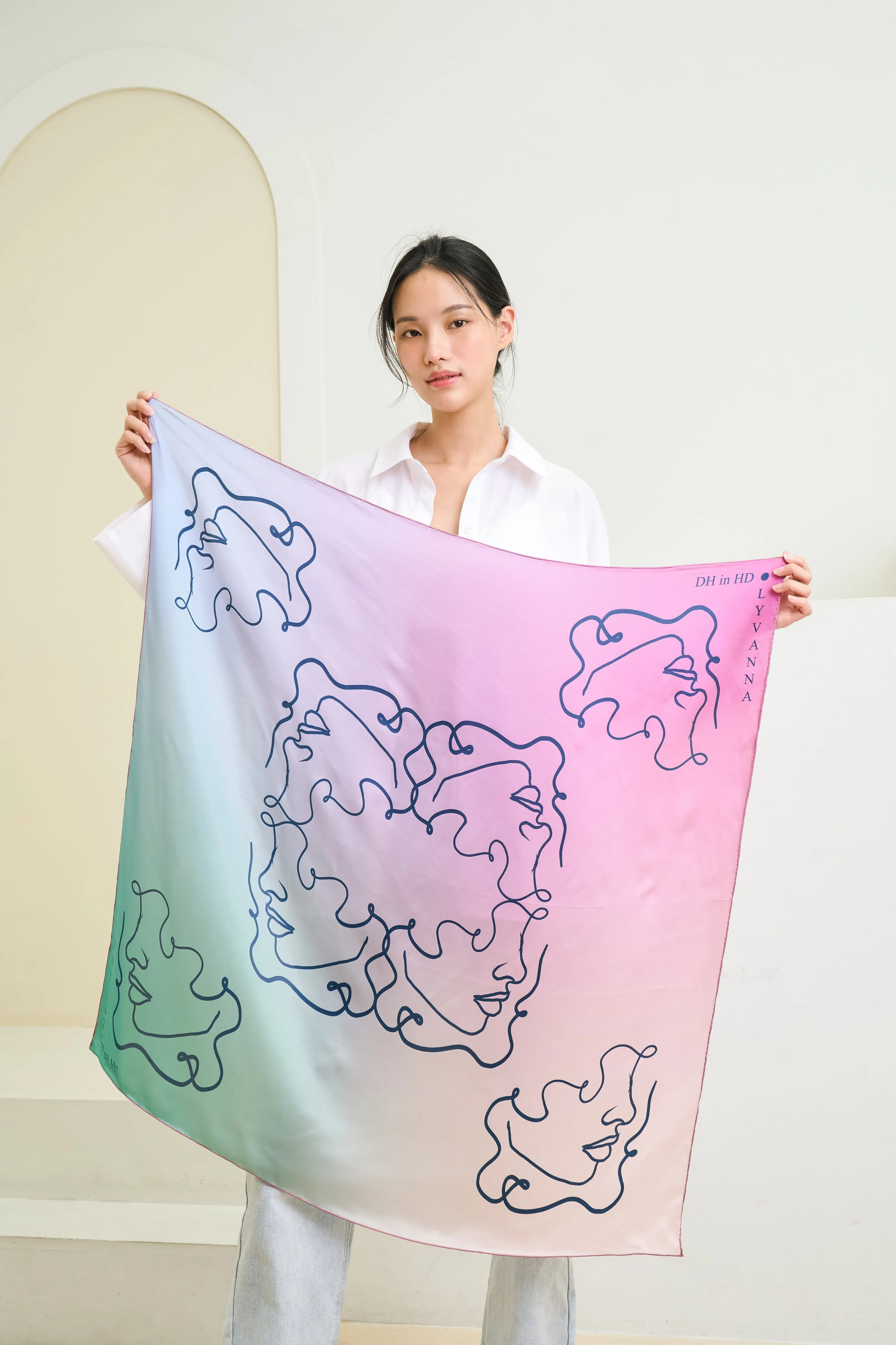Silk Scarf - Tahitian Pearl