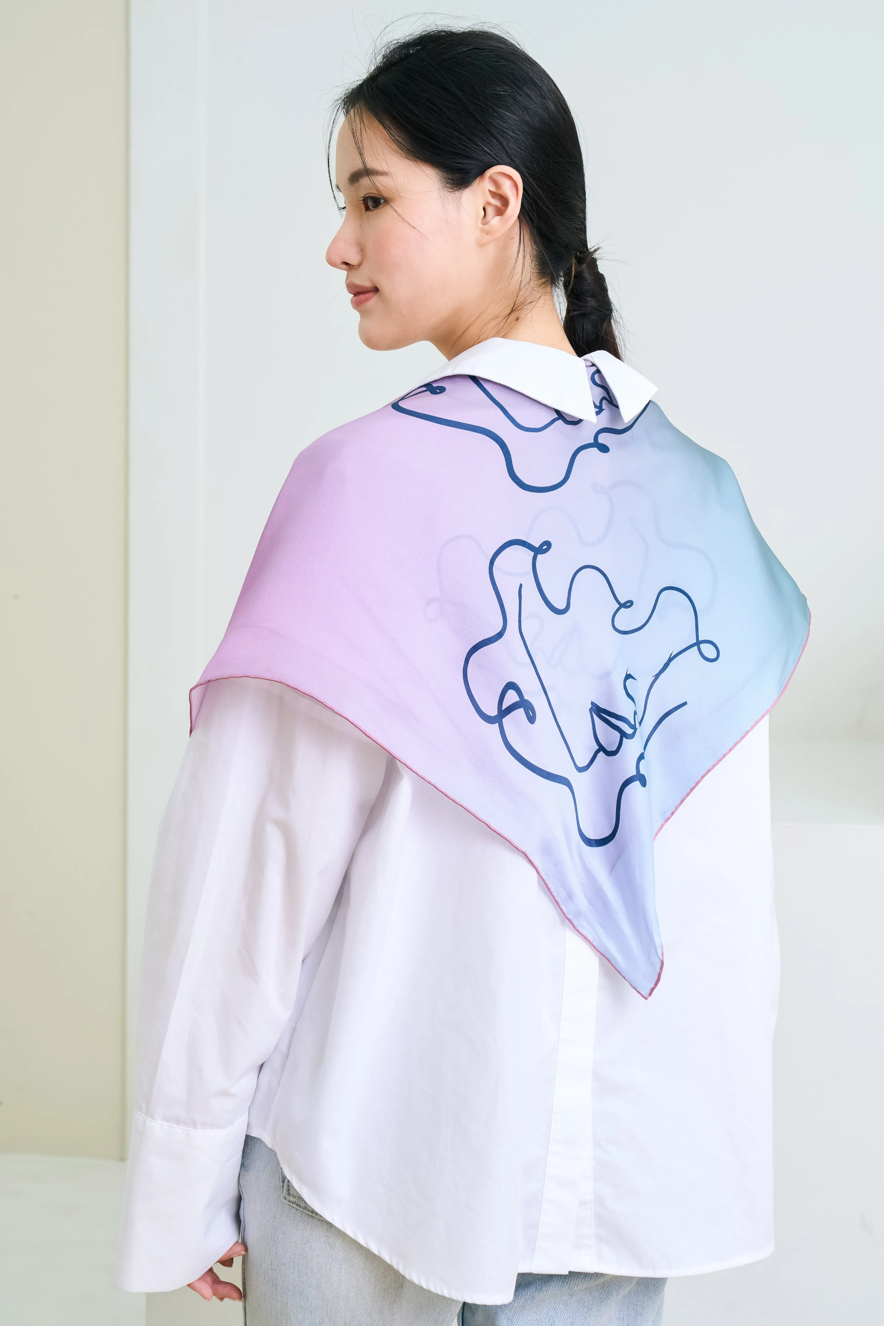 Silk Scarf - Tahitian Pearl