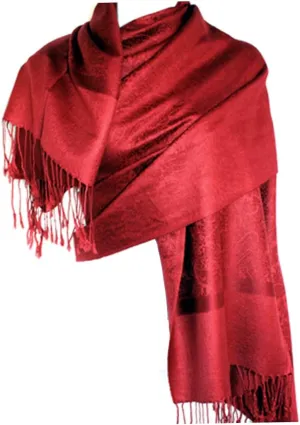 SILVERFEVER Women’s Shawl Vintage Jacquard Paisley Pashmina Special Occasion Wrap Evening Scarf Double Sided Stole