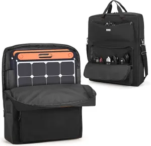 Solar Panel Storage Bag Compatible with Jackery SolarSaga 100W 100X 200W, Padded Travel Carrying Case for 2 Battery Panels, Double-Layer Solar Panel Carrier with Shoulder Strap, Patent Design