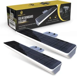 Solar Real Estate Agent Sign Lights Wireless Dusk to Dawn LED Outdoor Sign Lighting Waterproof for Outdoor Street Yard Business Light Signboard Post Board Lighting 2 Pack