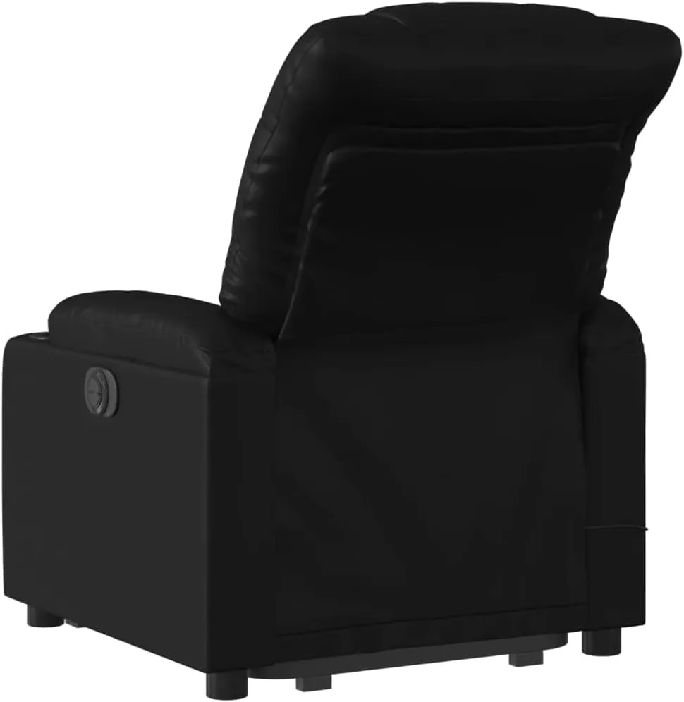 Stand up Massage Recliner Chair Black Faux LeatherLounge Chair Comfy Chair Living Room Chair Suitable for Decks, Living Rooms, and patios.