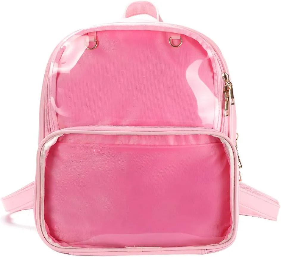STEAMEDBUN Ita Bag Double Window Candy PU Leather Backpack Kawaii Pins Bag with insert