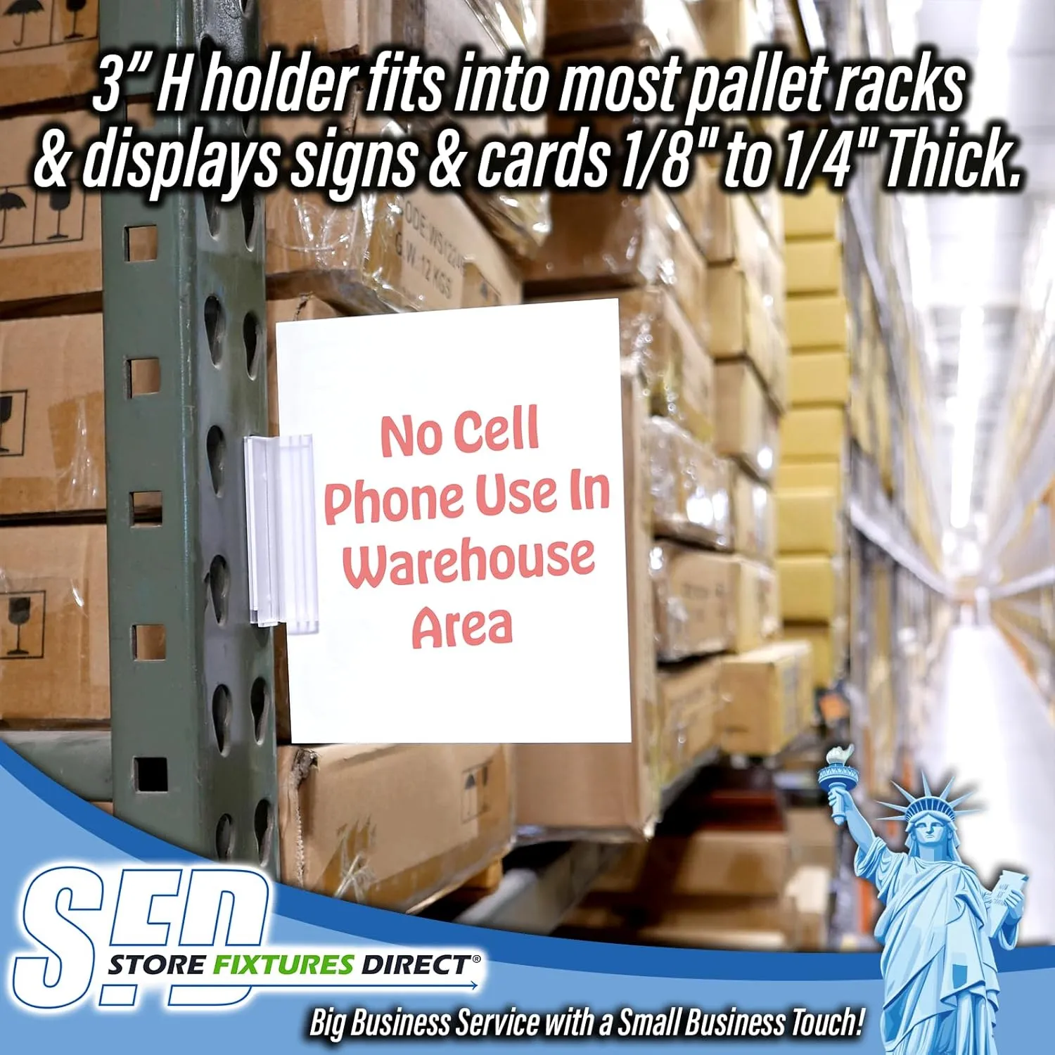 STORE FIXTURES DIRECT Warehouse Aisle Sign Holder, Pallet Rack Upright Walkway Labelers, 10 Pack