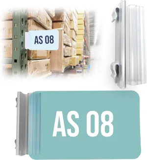 STORE FIXTURES DIRECT Warehouse Aisle Sign Holder, Pallet Rack Upright Walkway Labelers, 10 Pack