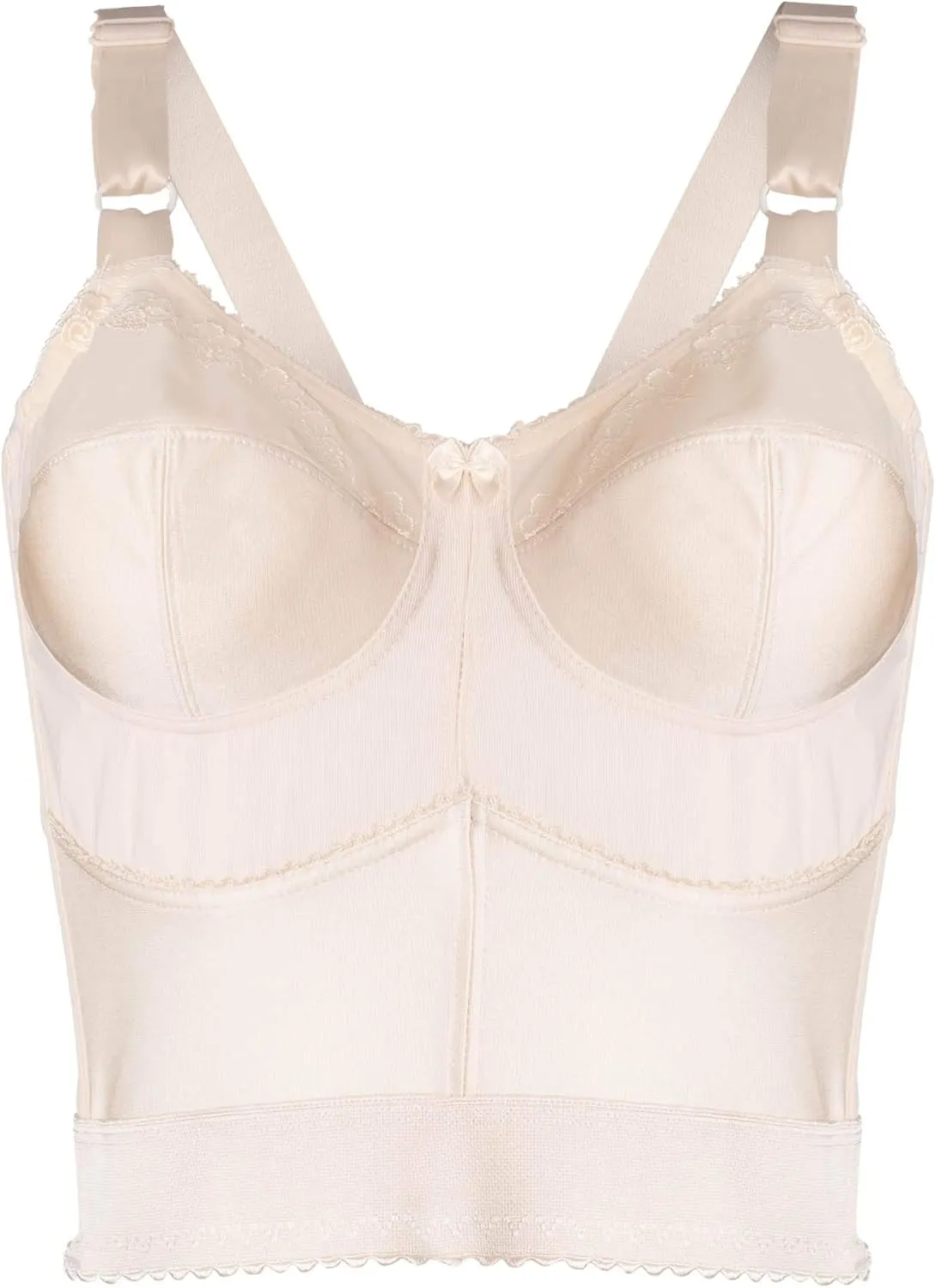 Style 7808 - Embroidered Soft-Cup Long Line Bra