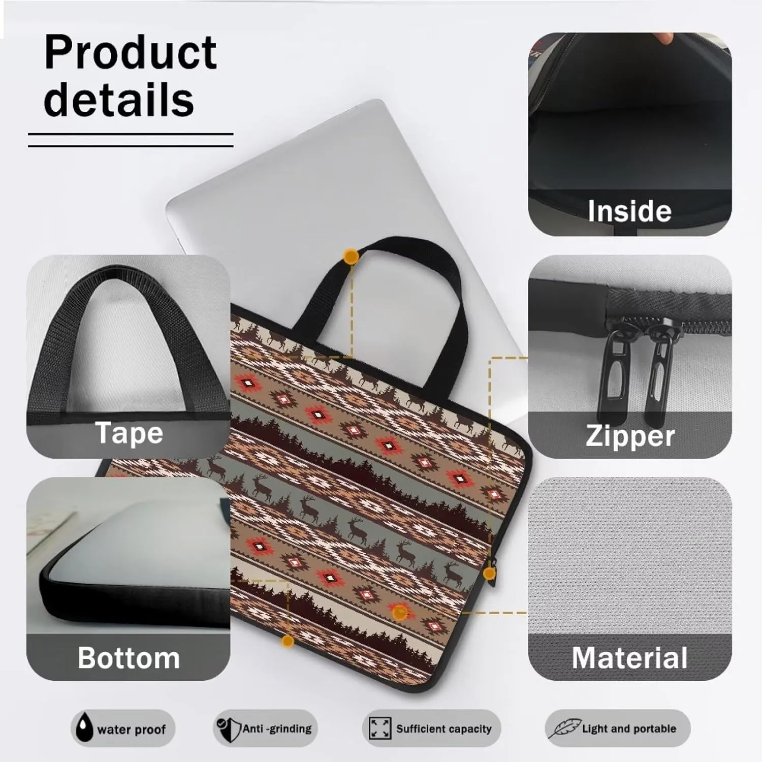 Stylish Laptop Bag for Women 15.6In,17.3In Laptop Carrying Case for Men,Laptop Sleeve Bag Laptop Shoulder Bag Holder