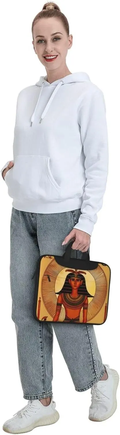 Sun Old Egyptian Timeless Grace Laptop Shoulder Bag Portable Laptop Bag Laptop Case Crossbody Briefcase w/Strap Handle