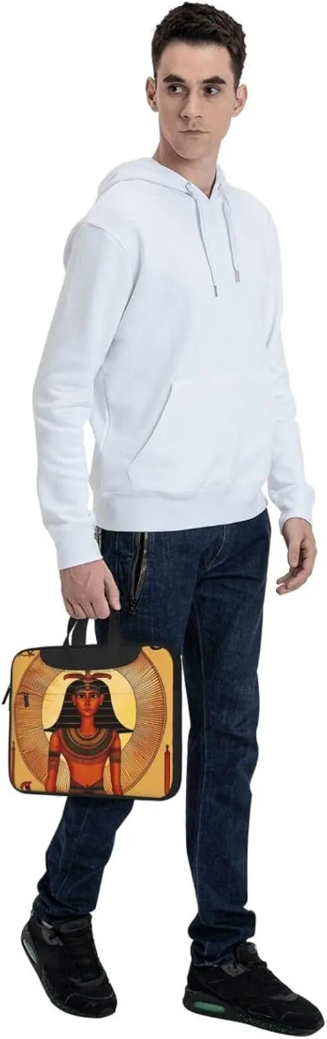 Sun Old Egyptian Timeless Grace Laptop Shoulder Bag Portable Laptop Bag Laptop Case Crossbody Briefcase w/Strap Handle