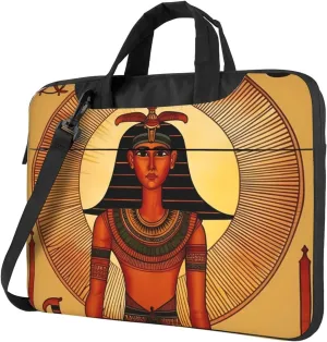 Sun Old Egyptian Timeless Grace Laptop Shoulder Bag Portable Laptop Bag Laptop Case Crossbody Briefcase w/Strap Handle