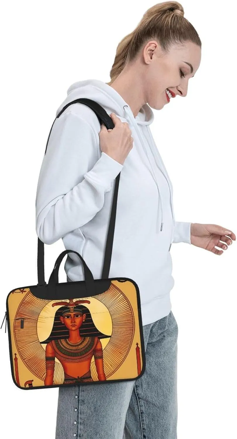 Sun Old Egyptian Timeless Grace Laptop Shoulder Bag Portable Laptop Bag Laptop Case Crossbody Briefcase w/Strap Handle