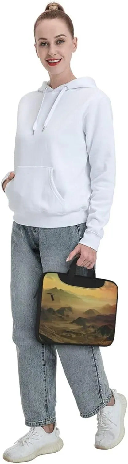 Sunset in Valley Laptop Bag Laptop Messenger Shoulder Bag Travel Computer Bag for Women Men