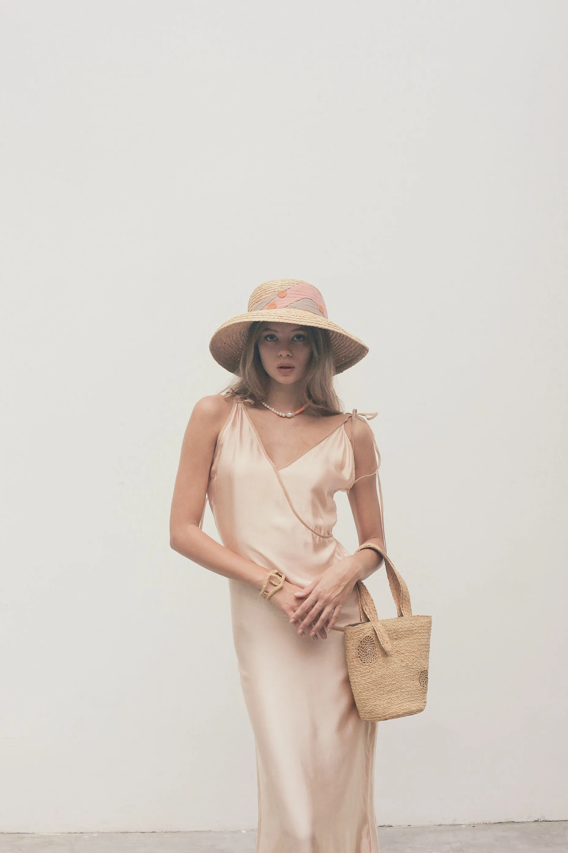 Sunset Orange silk dress