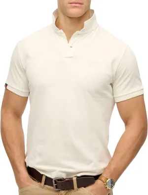 Superdry Men's Vint Destroy Polo Shirt, Destroy Chalk White