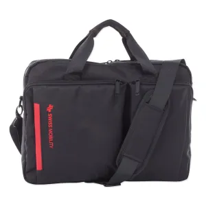 Swiss Mobility Stride Executive Briefcase, Fits Devices Up to 15.6", Polyester, 4 x 4 x 11.5, Black