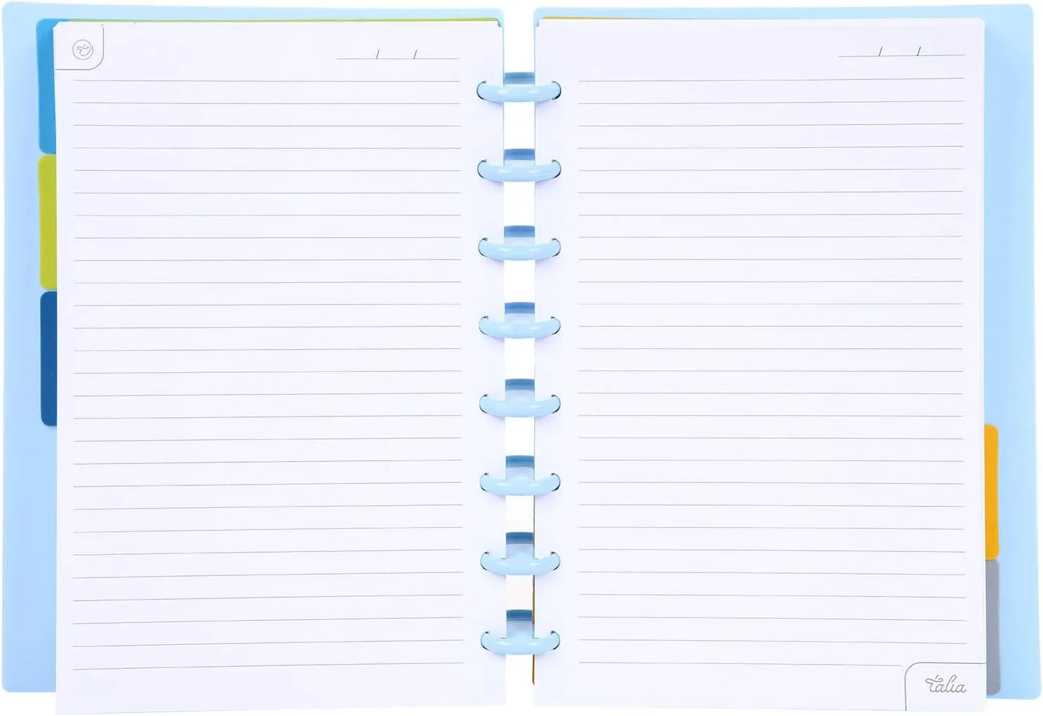 Talia Discbound Notebooks, Planner, Customizable, (Arctic Ice w/Arctic Ice Discs, Junior (5.5in x 8.5in))