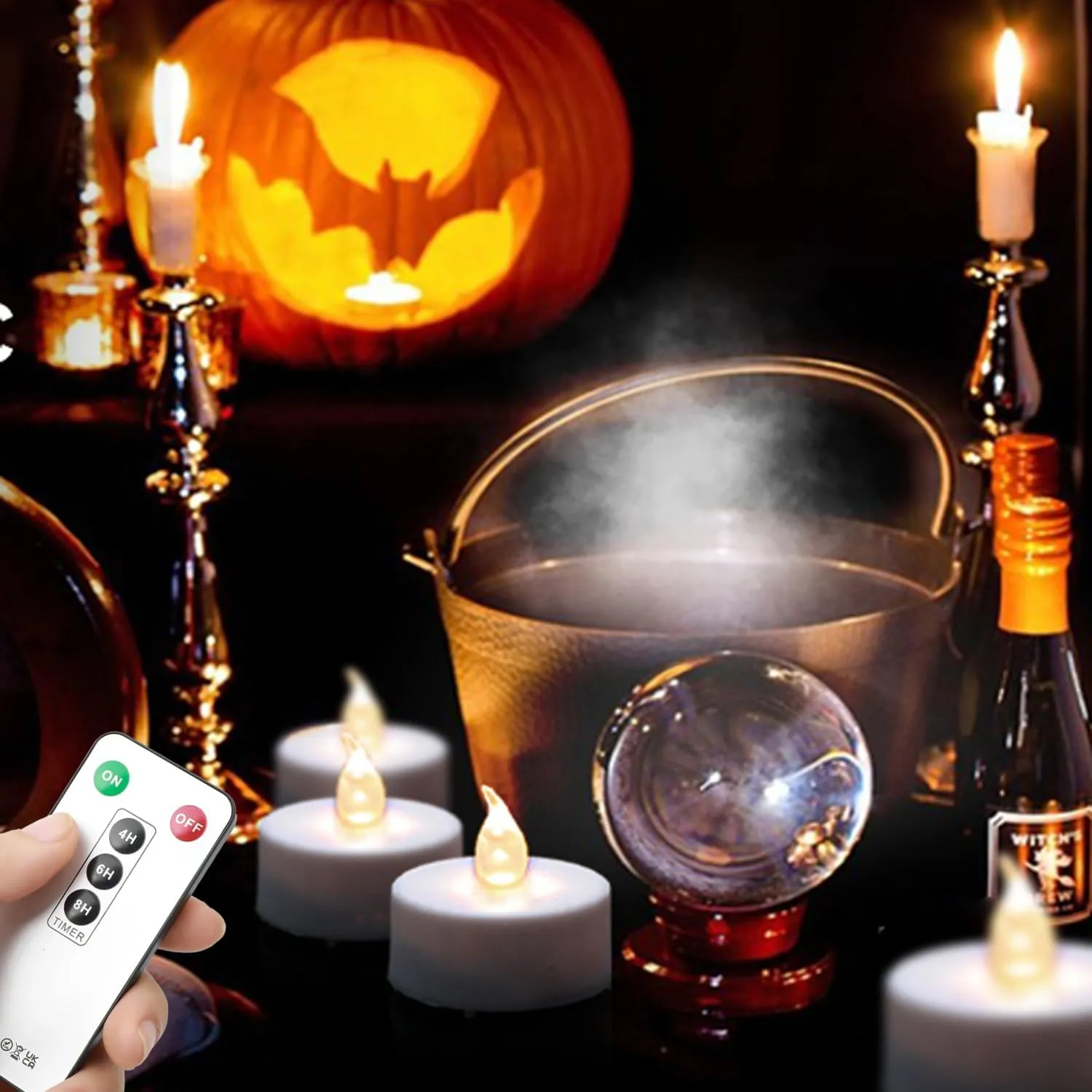 Tea Light Candles with Remote Control,Flickering Flameless LED Candle,Long Lasting 400 Hours,Battery Operated,with Timer for Home Decoration Seasonal &Festival Celebration WarmWhite (50pcs)
