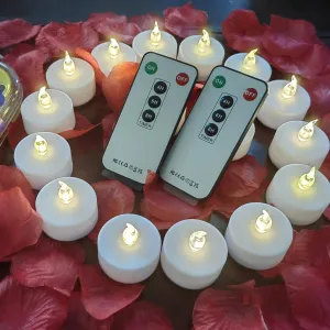 Tea Light Candles with Remote Control,Flickering Flameless LED Candle,Long Lasting 400 Hours,Battery Operated,with Timer for Home Decoration Seasonal &Festival Celebration WarmWhite (50pcs)