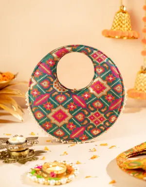 Teal Blue Barkat Patola Bag