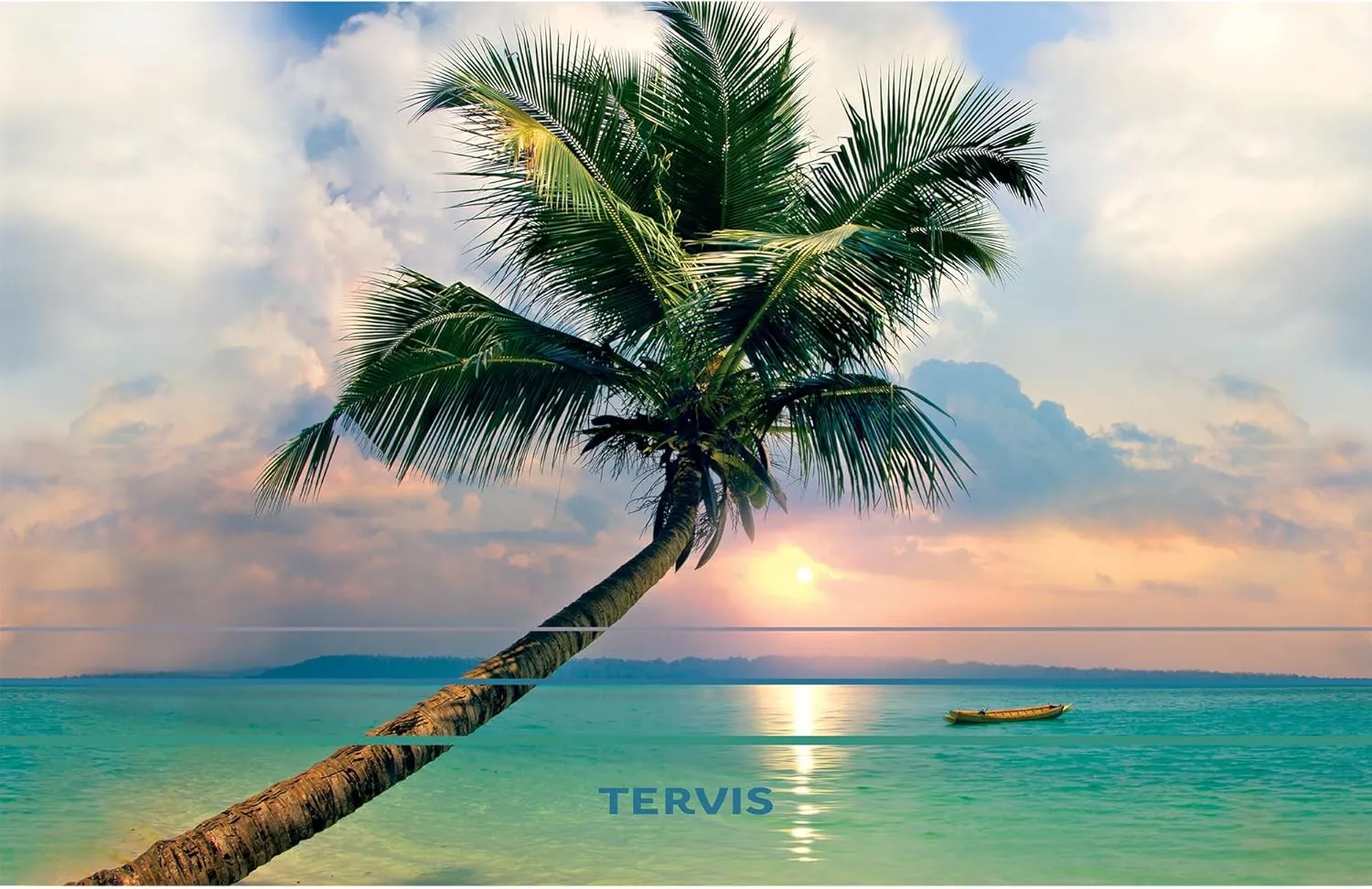 Tervis Traveler Sunset in Paradise Triple Walled Insulated Tumbler Travel Cup Keeps Drinks Cold & Hot, 30oz, Stainless Steel
