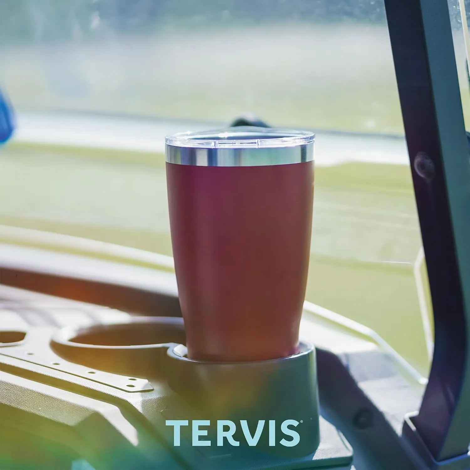 Tervis Traveler Sunset in Paradise Triple Walled Insulated Tumbler Travel Cup Keeps Drinks Cold & Hot, 30oz, Stainless Steel