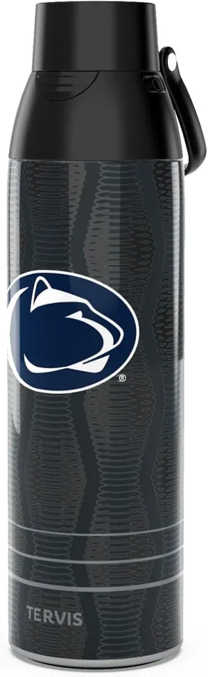 Tervis Venture Water Bottle Penn State Nittany Lions - Full Speed Triple Walled Insulated Tumbler Travel Cup Keeps Drinks Cold & Hot, 26oz, Stainless Steel