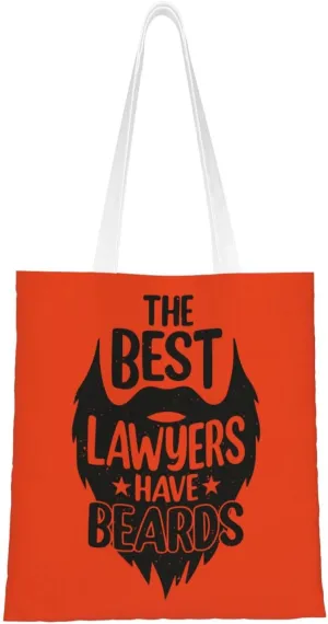 The Best Lawyers Have Beards Tote Bag for Women Canvas Shopping Bags Reusable Large Capacity Casual Shoulder Handbags Grocery Bags