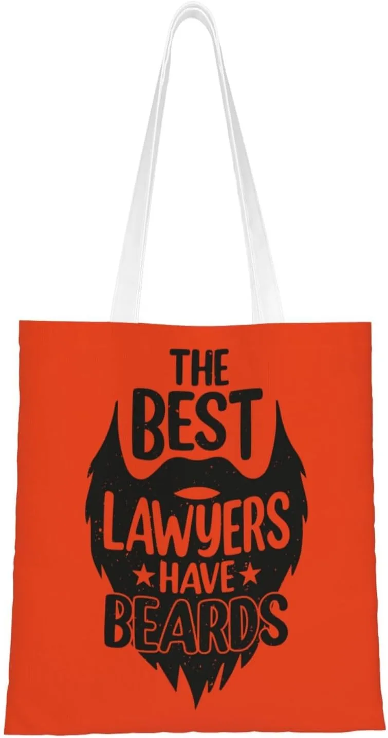 The Best Lawyers Have Beards Tote Bag for Women Canvas Shopping Bags Reusable Large Capacity Casual Shoulder Handbags Grocery Bags