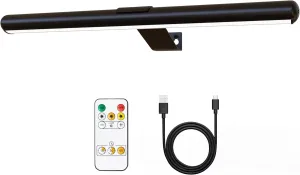 TINTINDOC 16inch Picture Light with Remote,Rechargeable Battery Painting Light for Art Full Metal, Dimmable Timer Led Accent Light for Painting Gallery Dartboard Portrait Indoor on Wall