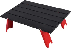 Totority Lightweight Table Foldable Table Aluminum Alloy Red