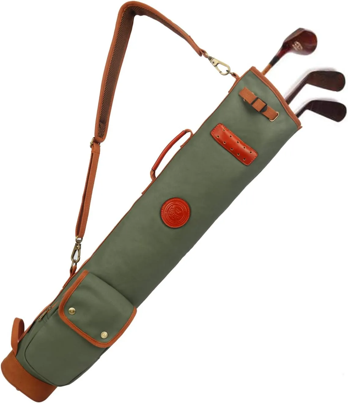 TOURBON Canvas Golf Club Travel Case Lightweight Carry Bag for Men Women